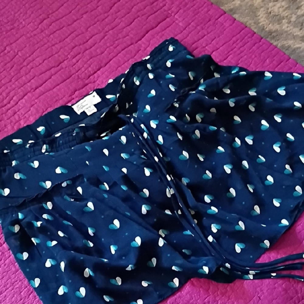 American Eagle Outfitters Blue Shorts with Heart Pattern